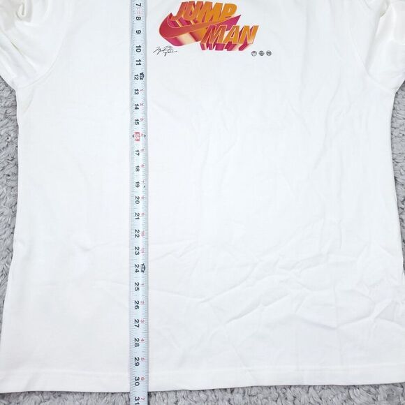 Nike Air Jordan Jumpman Long Sleeve T-Shirt dh8806-100 White Men's Size Large - Picture 8 of 8